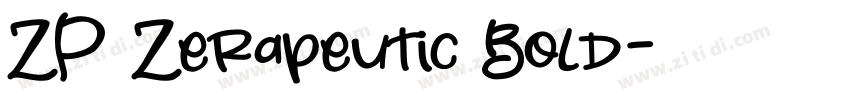 ZP Zerapeutic Bold字体转换